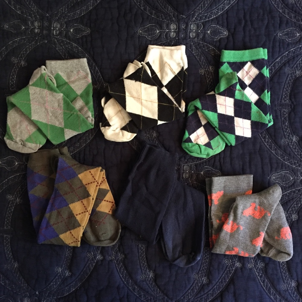 Jcrew and Xhileration knee socks in Argyle 6 pairs